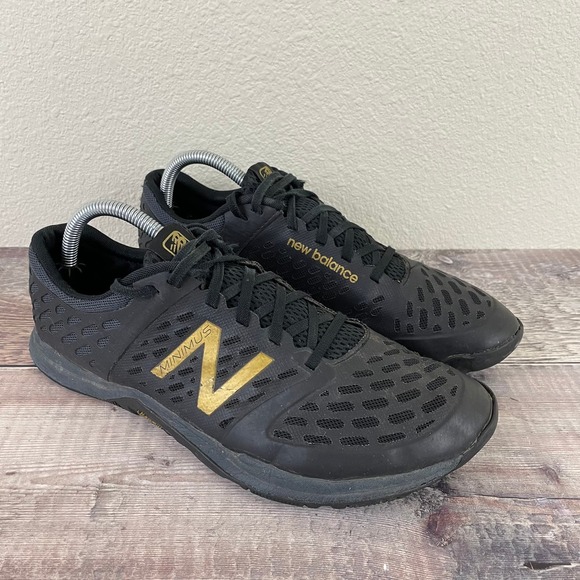 New Balance Shoes New Balance Minimus Running Shoes Mens 9 Black Gray Gold Athletic Mx2gl4 Poshmark